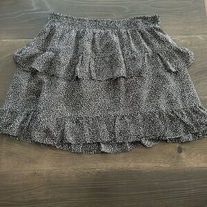 Black cheetah print skirt